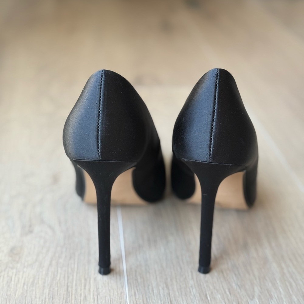 Express Black Embellished Women's Heels - Picture 4 of 12